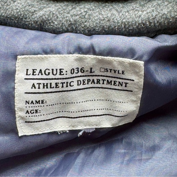 League: 036-L Athletic Department Quilted Puffer Vest - Navy Blue Boys - Picture 4 of 9